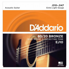 D'Addario EJ10 80/20 Bronze Akustik Gitar Teli